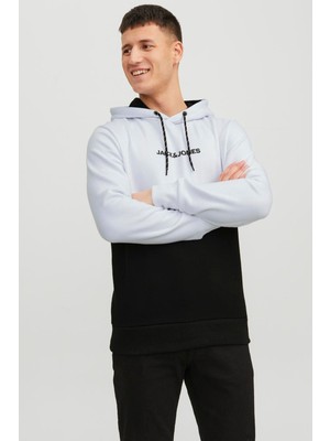 Jack & Jones Essentials Jjereid Renk Bloklu Kapüşonlu Sweat Erkek Sweat 12233959