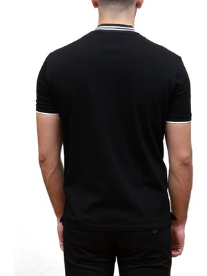 Armani Emporio Arm Regular Fit %100 Pamuk Polo T Shirt Fermuarlı Erkek