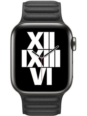 ZORE Apple Watch Ultra 49MM Kordon Uyumlu Krd-34 Deri Strap Kayış - Siyah