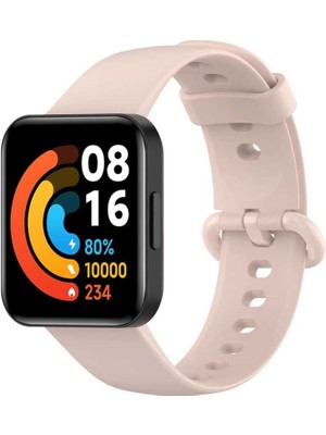 ZORE Xiaomi Redmi Watch 2 Lite Uyumlu Klasik Kordon - Pembe