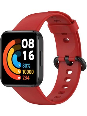 ZORE Xiaomi Redmi Watch 2 Lite Uyumlu Klasik Kordon - Kırmızı
