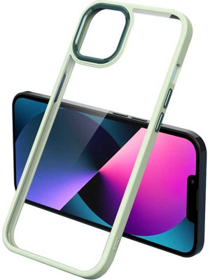 ZORE Apple iPhone 13 Pro Max Uyumlu Krom Kapak-Açık Yeşil