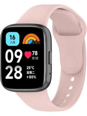 ZORE Xiaomi Redmi Watch 3 Active Uyumlu Klasik Kordon - Pembe