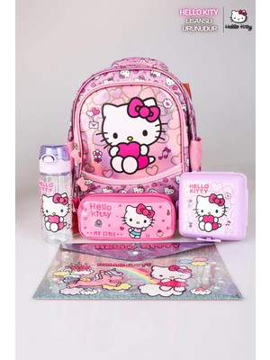 TEK BÖLMELİ KÜÇÜK BOY 32 CM ANAOKUL ÇANTASI VE KALEM ÇANTASI SETİ,MATARA,BESLENME KABI,ÇITÇIT DOSYA SETİ