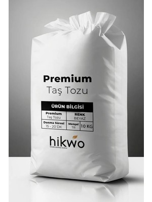 Hikwo Premium Taş Tozu - Hobi Harcı - Taş Tozu 10 kg Beyaz