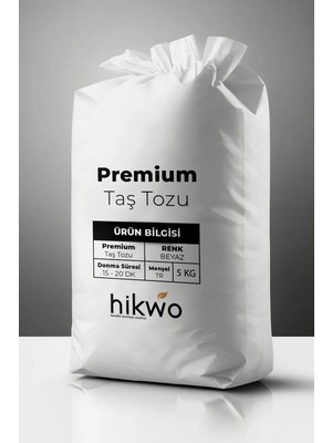 Hikwo Premium Taş Tozu - Hobi Harcı - Taş Tozu 5 kg Beyaz