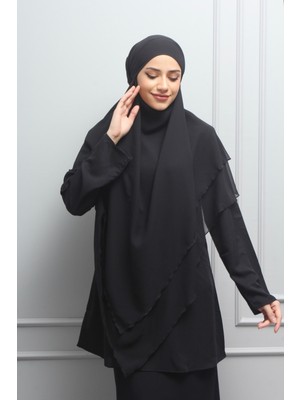 Mihrisina Collection Sufle  Khimar Tesettür Şal Uzun Boy