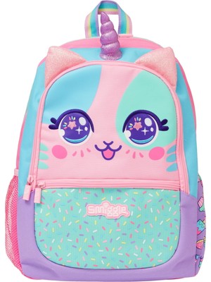 Smiggle Budz Klasik Sırt Çantası Ayarlanabilir Fermuarlı PVC Malzeme 30cm x 42cm x 13cm