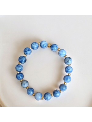 Mga Doğaltaş Sodalit Taşı Bileklik Dorika Bileklik Orijinal Gerçek Doğal Taş Bileklik Dorika Renk Atmaz