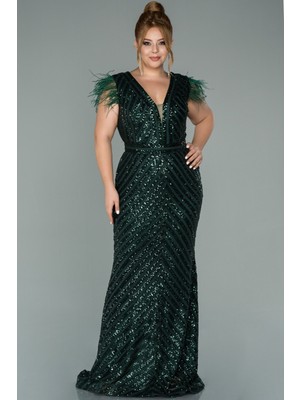 Abiyefon Pul Payet Uzun Büyük Beden Abiye ABU1044