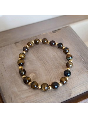 Mga Doğaltaş Kaplan Gözü Bileklik Dorika Bileklik Erkek Bileklik Kadın Bileklik Cesaret Bileklik Doğal Taş