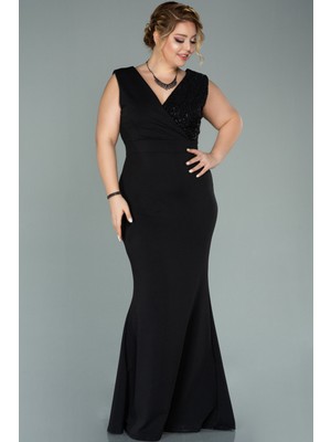 Kruvaze Yaka Büyük Beden Balık Abiye ABU1482