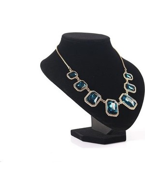 Schulzz Dik Kadife Kumaşlı Kuyumcu Showroom Vitrin Takı Aksesuar Standı 22CM x 22CM