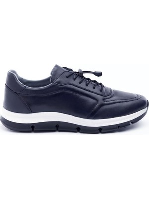 Derinet Bağcıklı Hakiki Deri Erkek Sneaker
