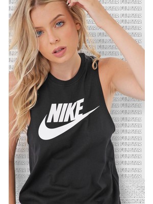 Nike Sportswear Futura Black Tank Kadın Günlük Stil Spor Atlet Siyah Beyaz