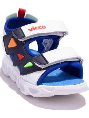Vicco 321F24Y204 Hilda Mavi Ortopedik Günlük Işıklı Erkek Çocuk Spor Sandalet