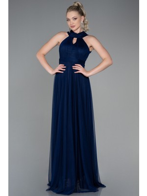 Abiyefon Halter Yaka Uzun Abiye Elbise ABU3252