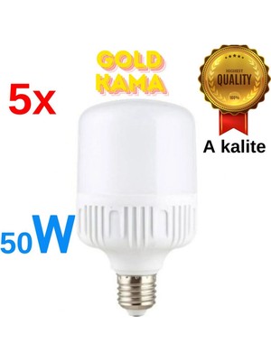 Gold Kama 50 Watt Büyük Boy Silindir Torch Ampul LED Ampul Sanayi Tipi Az Harcar Çok Işık Verir Beyaz