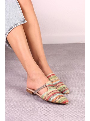 Suins Shoes Suins Evelina Model Kadın Hasır Detaylı Terlik