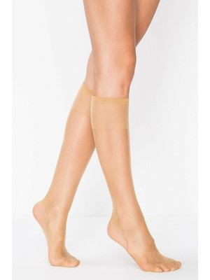 Penti 9'lu Eko Paket - Toptan -  Penti Fıt 20 Pantolon Çorabı Dizaltı Çorap Açık Ten