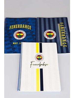 Fenerbahçe Lisanslı Fenerbahçe"tekli" Spırallı Çizgili A4 Karton Kapak 72 Yaprak Defter