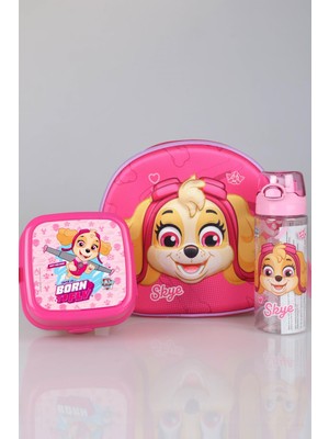 Paw Patrol Yeni Sezon Lisanslı Paw Patrol Okulda Macera Koleksiyonu Beslenme ÇANTASI,500 ml Matara ve Beslenme Kabı Yemek Seti