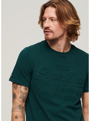 Superdry Bisiklet Yaka Baskılı Yeşil Erkek T-Shirt M1011908A8UM_EMBOSSED Vl T Shırt