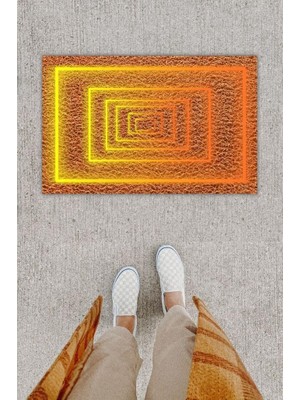 BD Digital Dijital Baskı Dekoratif Şerit Kahverbdmrktgi Kapı Önü Paspası K-1244