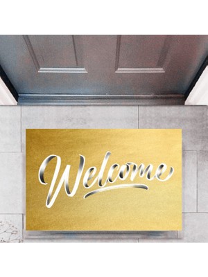 BD Digital Kapı Önü Paspası Dekoratif Dijital Baskı Welcome P-2324