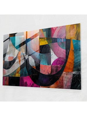 Painted Anarchy Metafizik Resim Cam Sanatı - Metafizik Resim, Soyut, Renkler, Modern Sanat, 45X30