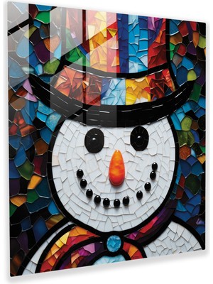 Painted Anarchy Kardan Adam Cam Duvar Sanatı - Kardan Adam, Çağdaş Sanat Eseri, Modern Sanat, Cam Mozaik, 30X30