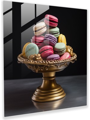 Painted Anarchy Natürmort Cam Baskı: Renkli Makaronlar - Natürmort, Modern Sanat, Renkli Makaronlar, Hiperrealistik Heykel, 30X30