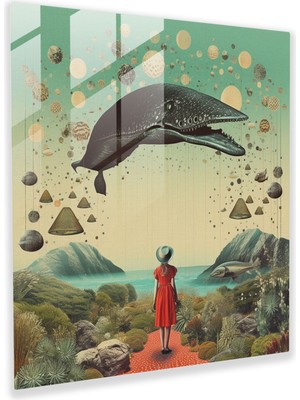 Painted Anarchy Bohem Gerçeküstü Kolaj Cam Baskı - Bohem, Cam Sanatı, Modern Sanat, Cam Duvar Sanatı, 30X30