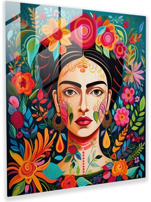 Painted Anarchy Frida'nın Mirası Cam Baskı - Frida Kahlo, Kültürel Miras, Frida Kahlo, Duvar Süslemesi, 30X30