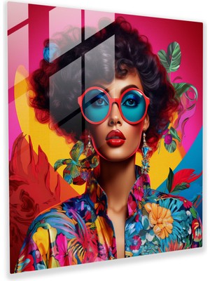 Painted Anarchy Bohem Pop Art Kadın Cam Baskı - Bohem, Pop Art, Cam Baskı, Eklektik Aksesuarlar, 30X30