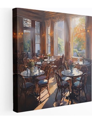Painted Anarchy Rahat Otel Kafe Kanvas Tablo - Otel, Empresyonist Tablo, Ikindi Çayı, Kanvas Tablo, 30X30