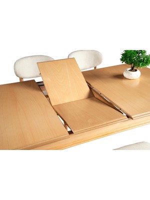 Erezoğulları Mobilya Elegant Natural Mdf Mutfak Yemek Masası 90x140