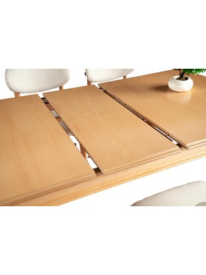 Erezoğulları Mobilya Elegant Natural Mdf Mutfak Yemek Masası 90x140