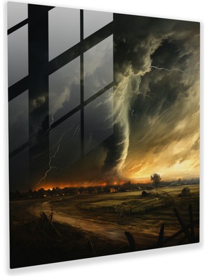 Painted Anarchy Kasırga Öfkesi Cam Baskı - Fırtına, Modern Sanat, Cam Baskı, Fırtına, 30X30