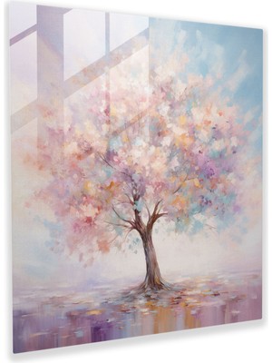 Painted Anarchy Hayat Ağacı Kanvas Tablo - Empresyonist Duvar Tablosu - Hayat Ağacı, Duvar Sanatı, Kanvas Tablo, Pastel Renkler, 30X30