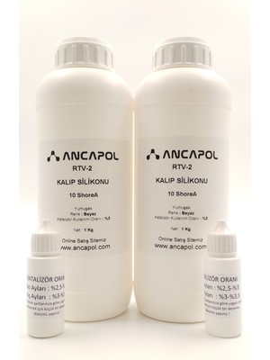 Ancapol Rtv-2 Kalıp Silikonu 1.kalite 10 Shorea Beyaz 2 kg