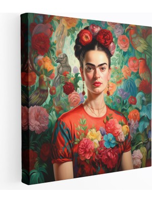 Painted Anarchy Frida Kahlo Bahçe Kanvas Tablo - Frida Kahlo, Kanvas Tablo, Otoportre, Ev Dekorasyonu, 30X30