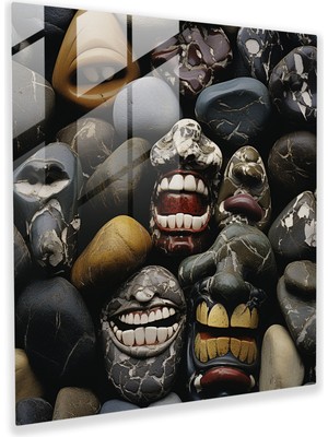 Painted Anarchy Karmaşık Rolling Stones Cam Baskı - Rolling Stones, Cam Baskı, Cam Duvar Sanatı, Modern Sanat, 30X30