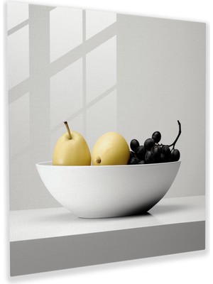 Painted Anarchy Natürmort Cam Baskı: Sadelik Kase - Natürmort, Minimalist, Cam Sanatı, Cam Duvar Sanatı, 30X30