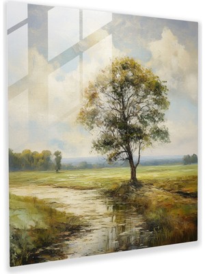 Painted Anarchy Sakin Hayat Ağacı Kanvas Tablo, Hayat Ağacı, Duvar Dekorasyonu, Ev Dekorasyonu, Empresyonist Tablo, 30X30