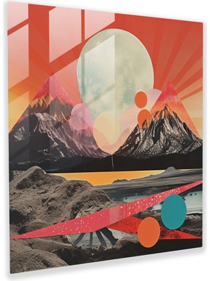 Painted Anarchy Kontrast Gün Batımı Cam Baskı - Gün Batımı, Cam Tablo, Gün Batımı, Ev Dekorasyonu, 30X30