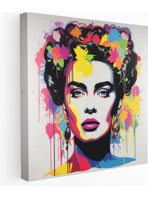 Painted Anarchy Frida Kahlo Pop Art Kanvas Duvar Dekorasyonu - Frida Kahlo, Ev Dekorasyonu, Frida Kahlo, Renkli, 30X30