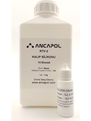 Ancapol Rtv-2 Kalıp Silikonu 1.kalite 15 Shorea Beyaz 1 kg
