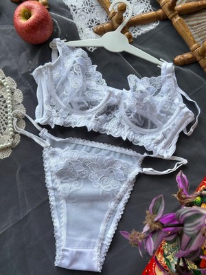 Dantel By Mls Dantel Vintage Birde Bralet Takımı