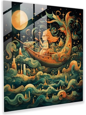 Painted Anarchy Mistik Kapris Cam Baskı - Manevi, Efsanevi Yaratıklar, Modern Sanat, Mistik Kapris, 30X30